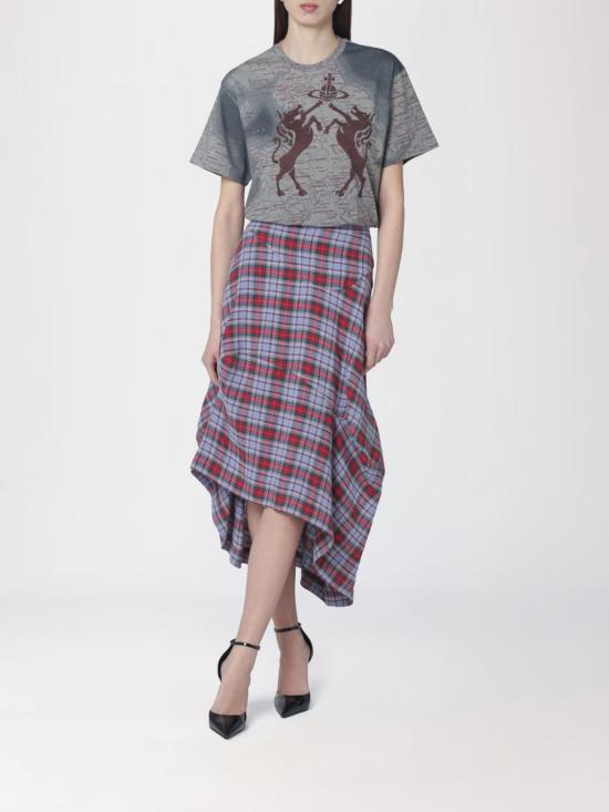 26SS 비비안웨스트우드 반팔 티셔츠 3G01004RJ001M P001 Grey - VIVIENNE WESTWOOD