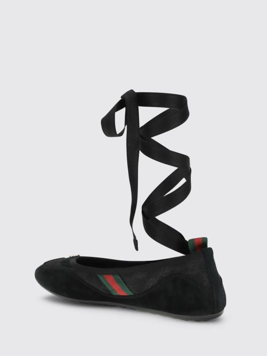 26SS 구찌 쉬프트 플랫 슈즈 857964AAF14 1096 Black - GUCCI