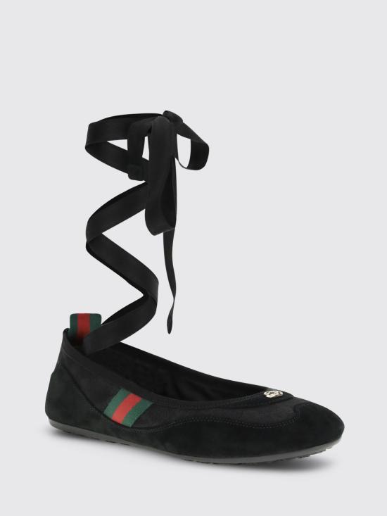 26SS 구찌 쉬프트 플랫 슈즈 857964AAF14 1096 Black - GUCCI