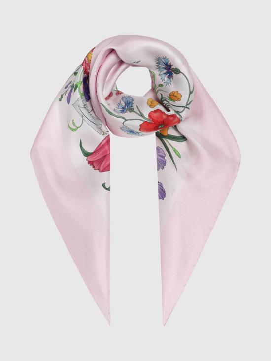 26SS 구찌 프린티드 실크 트윌 까레 8234863G001 5872 Pink - GUCCI