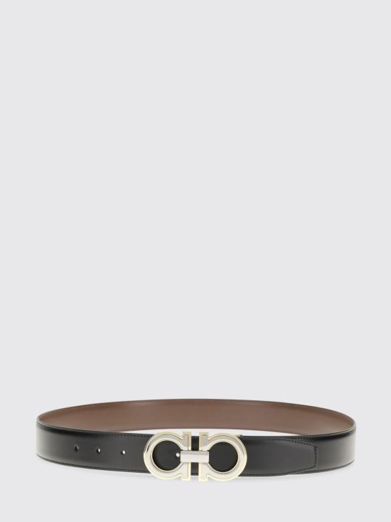 26SS 살바토레 페라가모 가죽 벨트 764187 011 Black - SALVATORE FERRAGAMO