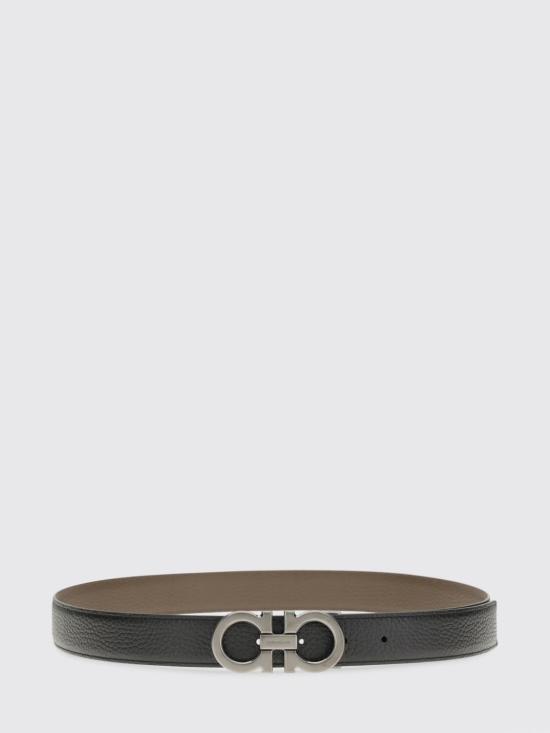 26SS 살바토레 페라가모 간치니 리버시블 레더 벨트 670428 780486 001 Black - SALVATORE FERRAGAMO
