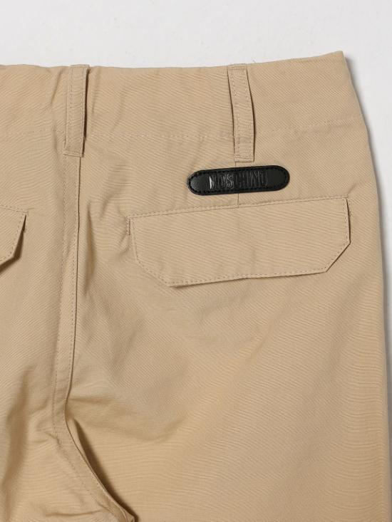 26SS [키즈] 모스키노 스트레이트 팬츠 HUP08ZLLA14 20829 Beige - MOSCHINO