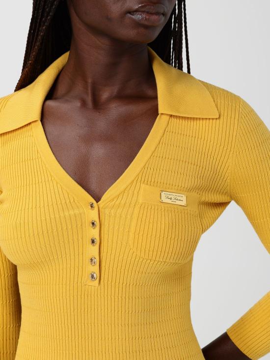 26SS 엘리자베타프랜치 폴로 티셔츠 MK86B61E2 EV4 Yellow - ELISABETTA FRANCHI