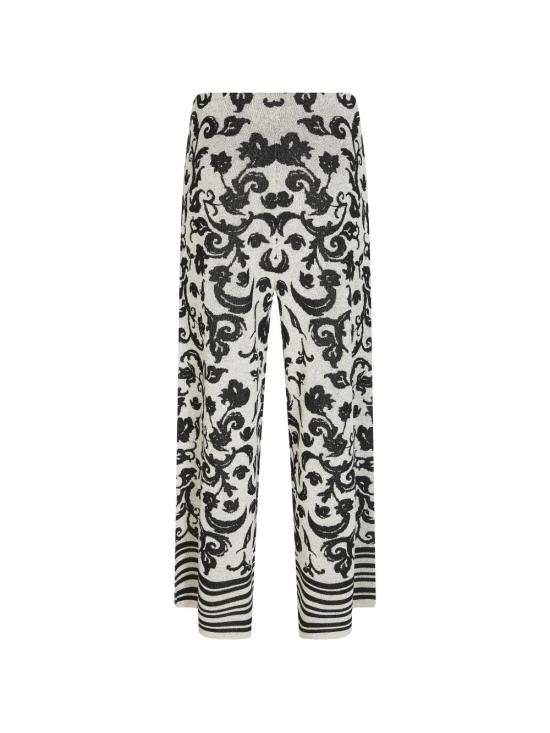 26SS 리우조 팔라초 팬츠 WA6424 MA587P9564 Jacquard white - LIU JO