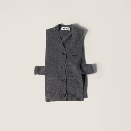 26SS 미우미우 스웨터 MMV38019RLF0480 S OOO Grey