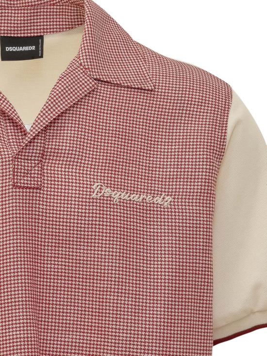 26SS 디스퀘어드2 폴로 티셔츠 S74DM1023D35460 001F RED WHITE - DSQUARED2