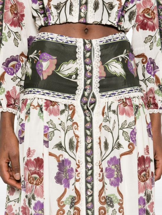 26SS 팜 리오 미디 스커트 344235 ROCOCOFLOWERSCREAM26091 MultiColour - FARM RIO