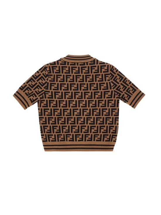 26SS [키즈] 펜디 캐시미어 니트 JFG069 AEYDF15B6 Brown - FENDI