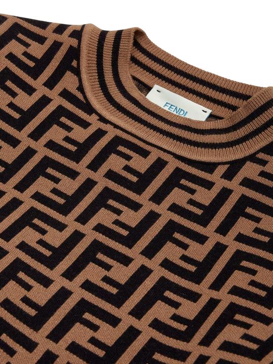 26SS [키즈] 펜디 캐시미어 니트 JFG069 AEYDF15B6 Brown - FENDI
