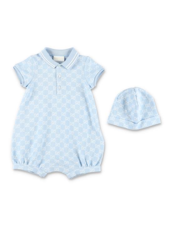 26SS [키즈] 구찌 캐주얼 세트 849683XJHBA 4914 BABY BLUE WHITE