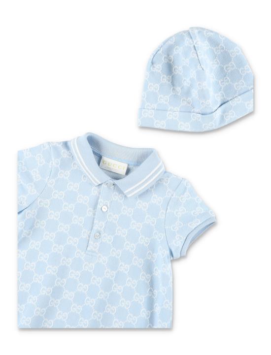 26SS [키즈] 구찌 캐주얼 세트 849683XJHBA 4914 BABY BLUE WHITE - GUCCI