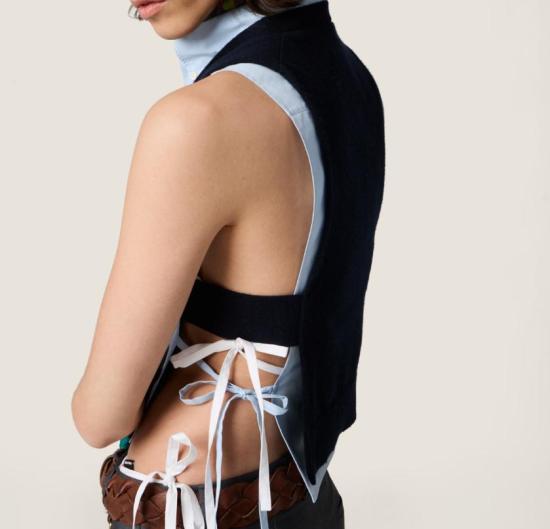 26SS 미우미우 스웨터 MMV380SOOO19RL F0008 BLEU - MIU MIU