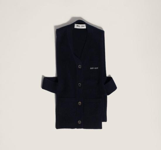 26SS 미우미우 스웨터 MMV380SOOO19RL F0008 BLEU