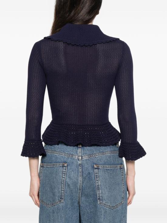 26SS 셀프 포트레이트 가디건 SS26 048C N NAVY Blue - SELF PORTRAIT