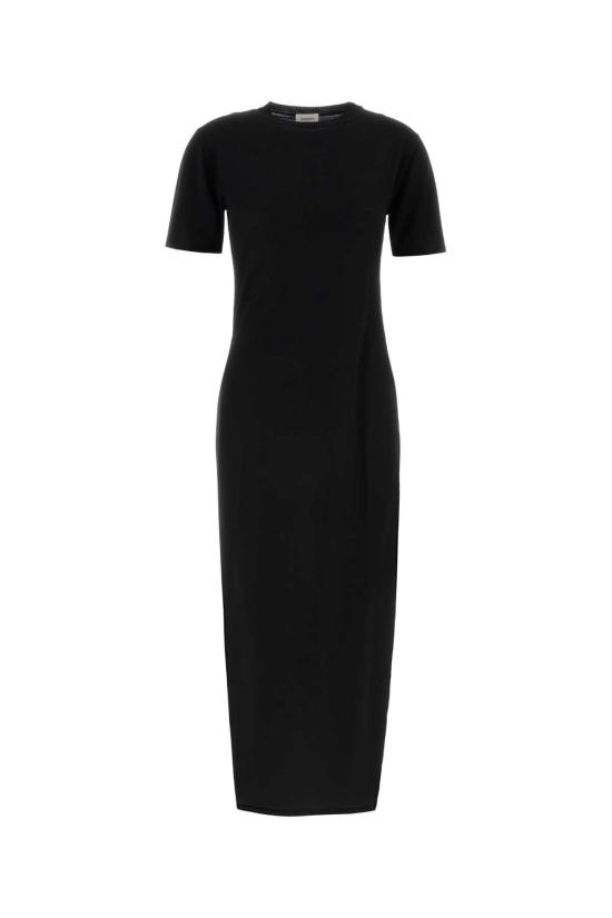 26SS 생로랑 미디 원피스 839059Y76UO 1000 BLACK