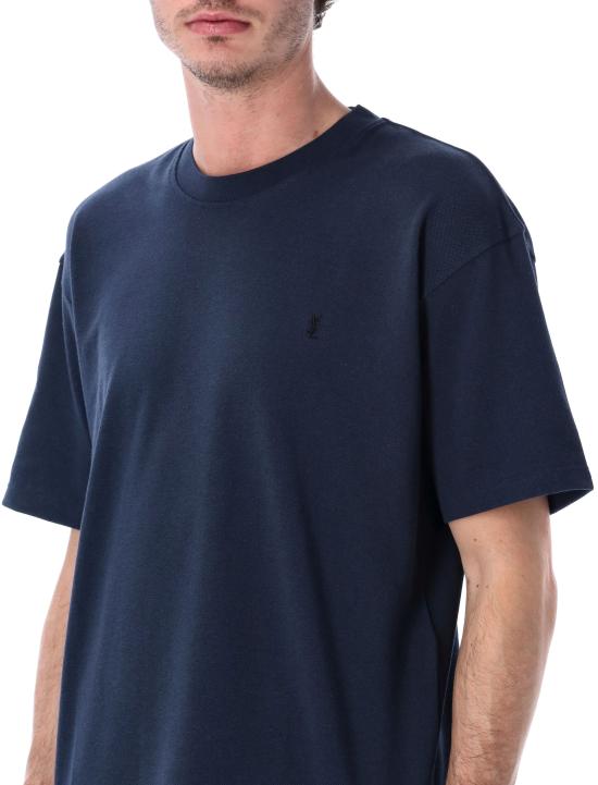 26SS 생로랑 반팔 티셔츠 832941Y37HC 4110 BLUE - SAINT LAURENT