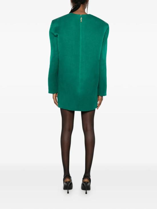 25FW 생로랑 미디 원피스 848977Y5J30 3129 VERT - SAINT LAURENT