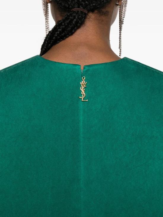 25FW 생로랑 미디 원피스 848977Y5J30 3129 VERT - SAINT LAURENT