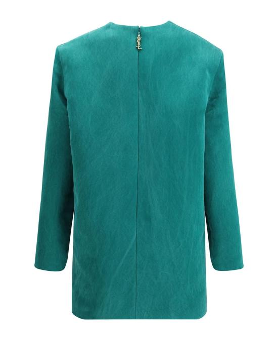 25FW 생로랑 미디 원피스 848977Y5J30 3129 VERT - SAINT LAURENT