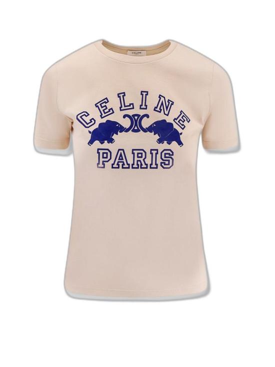 25FW 셀린느 반팔 티셔츠 RX0E3671Q GDI7 CHAMPAGNE FONCEBLEU GDI7 CHAMPAGNE FONCE BLEU