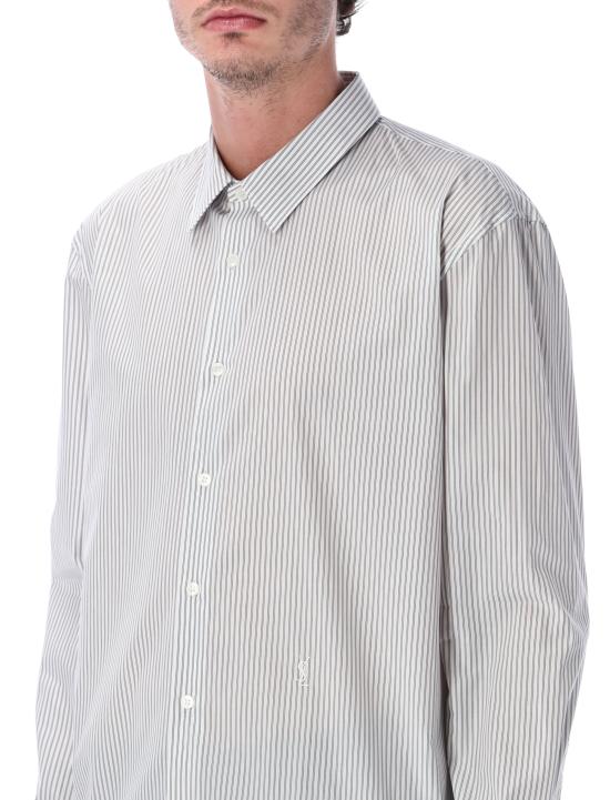 26SS 생로랑 긴팔 셔츠 859779Y2N03 9787 BIANCO BLACK STRIPE - SAINT LAURENT