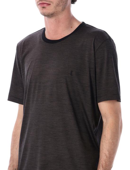 26SS 생로랑 반팔 티셔츠 858314Y38AS 1079 BLACK BROWN - SAINT LAURENT