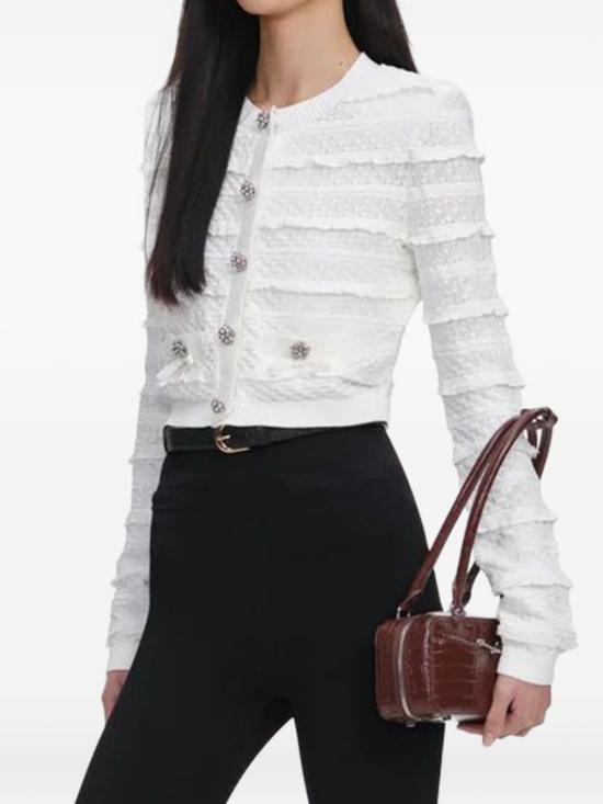 26SS 셀프 포트레이트 가디건 SS26 063C W WHITE White - SELF PORTRAIT