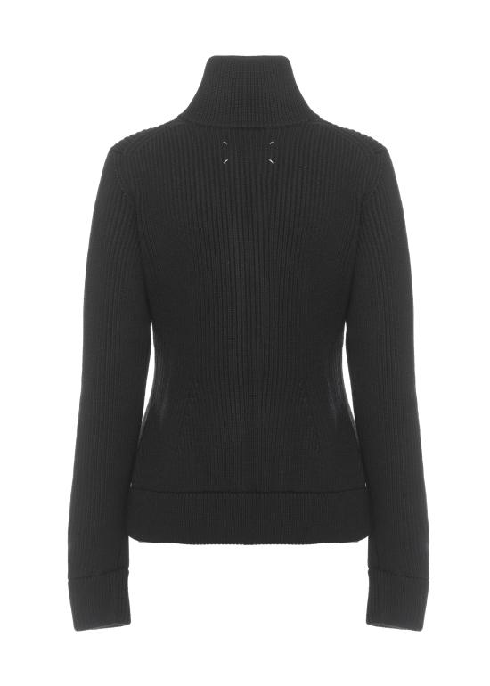 26SS 마르지엘라 하이넥 슬림 가디건 S29HP0039 M13181900 Black - MAISON MARGIELA