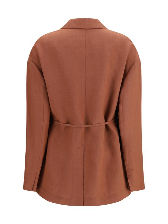 26SS 브루넬로 쿠치넬리 모닐리 비스코스 & 리넨 플루이드 트윌 블레이저 MH1267591 C4182 RED - BRUNELLO CUCINELLI