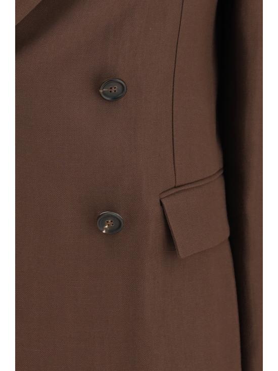 26SS 브루넬로 쿠치넬리 모닐리 비스코스 & 리넨 플루이드 트윌 블레이저 MH1267094 C9284 BROWN - BRUNELLO CUCINELLI