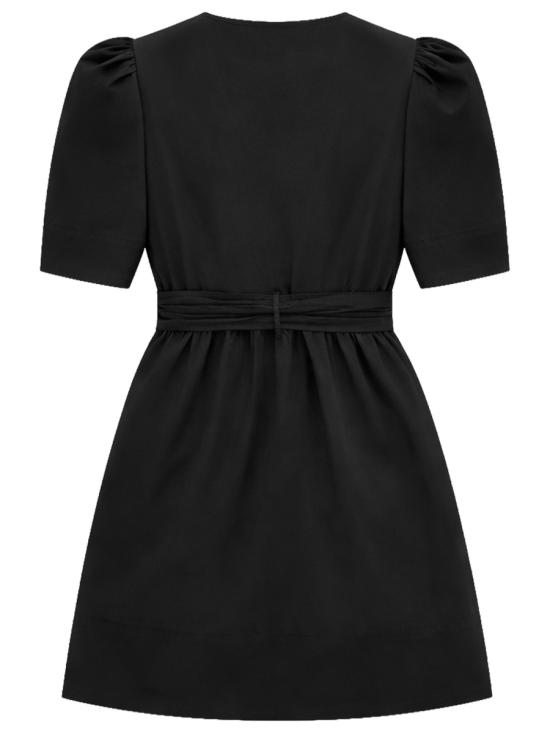 26SS 가니 코튼 보우 밴드 미니 드레스 A1030195 099 BLACK - GANNI