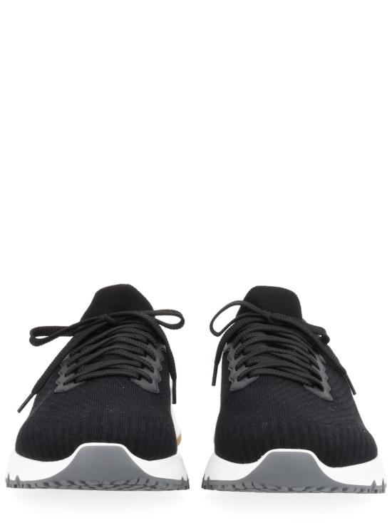 26SS 브루넬로 쿠치넬리 코튼 니트 세미 폴리쉬드 카프스킨 러너 MZUPMBO252 CIK10 BLACK - BRUNELLO CUCINELLI