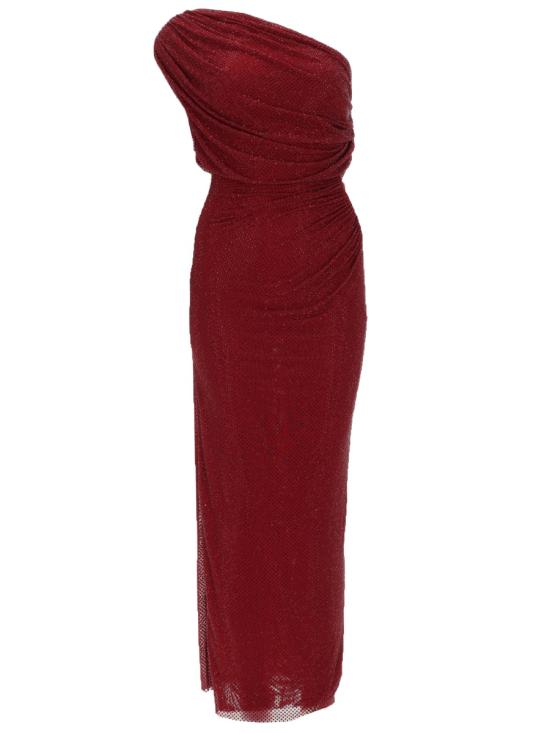 26SS 셀프 포트레이트 롱 원피스 RS26 002M BU BURGUNDY BORDEAUX