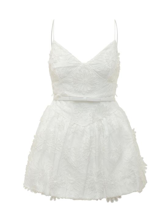 26SS 셀프 포트레이트 숏 원피스 SS26267SW WHITE