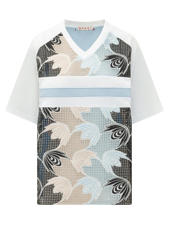 26SS 마르니 반팔 티셔츠 THJE0394QSUTC603 00W01 MULTI