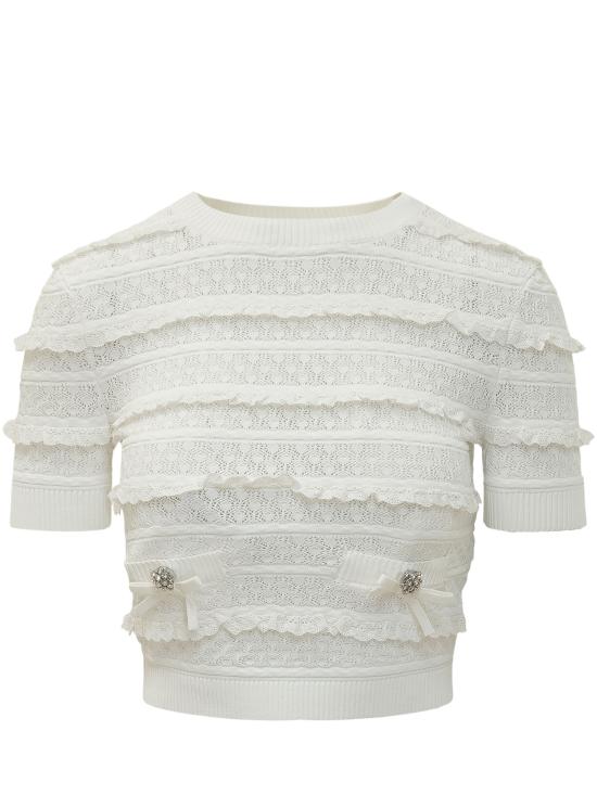 26SS 셀프 포트레이트 반팔 티셔츠 SS26063TW WHITE