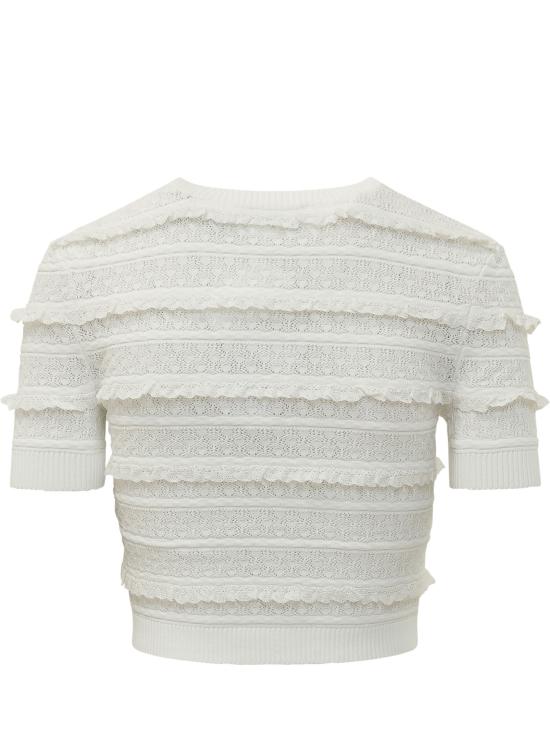 26SS 셀프 포트레이트 반팔 티셔츠 SS26063TW WHITE - SELF PORTRAIT