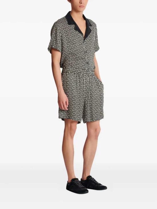 26SS 발망 스트레이트 팬츠 GH1PA172VI36 GXE IVOIRE NOIR GXE - BALMAIN