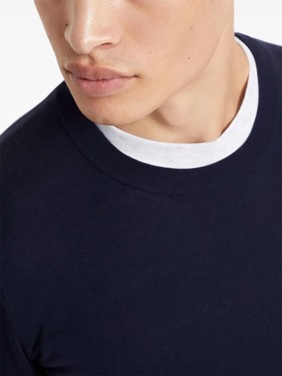 26SS 브루넬로 쿠치넬리 풀오버 니트 M2900100 CW425 NAVY - BRUNELLO CUCINELLI