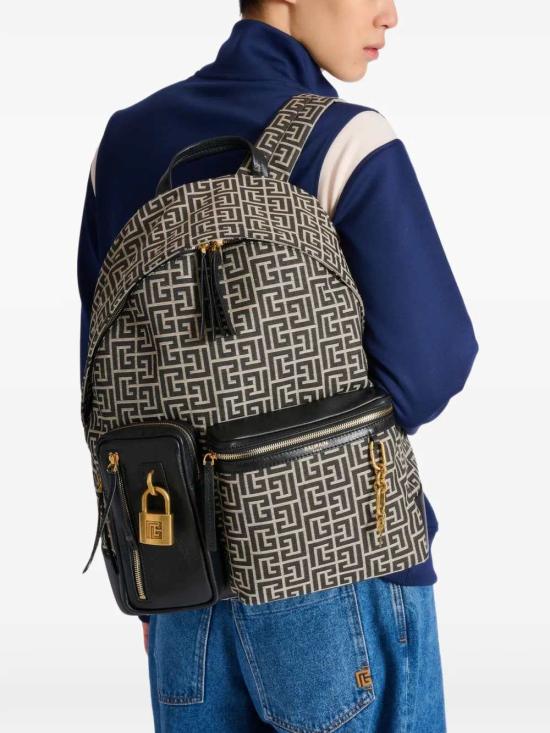 26SS 발망 백팩 GM1GE276TJOL GFE IVOIRE NOIR GFE - BALMAIN