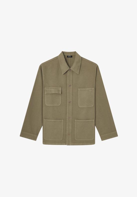 26SS 아페쎄 자켓 LOOSE FIT OVERSHIRT JACKET COGZV H32002 KAE VERT GRISE DOM