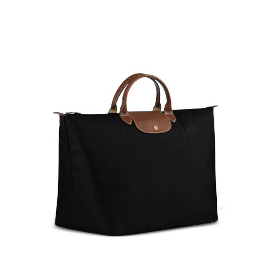 26SS 롱샴 르 플리아쥬 오리지널 L 트래블백 L1624089 001 BLACK BROWN - LONGCHAMP