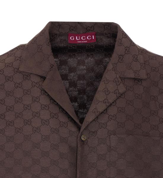 26SS 구찌 반팔 셔츠 794907 ZAM7G2063 Brown - GUCCI