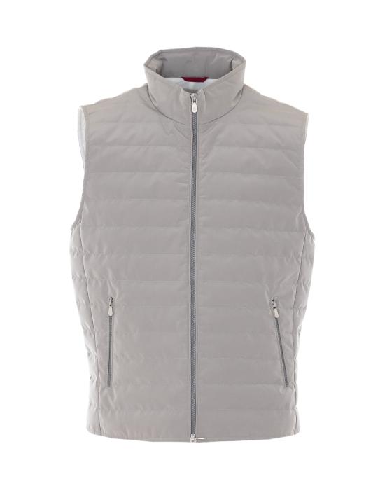 26SS 브루넬로 쿠치넬리 나일론 다운 베스트 MM4791451 CFA27 Grey