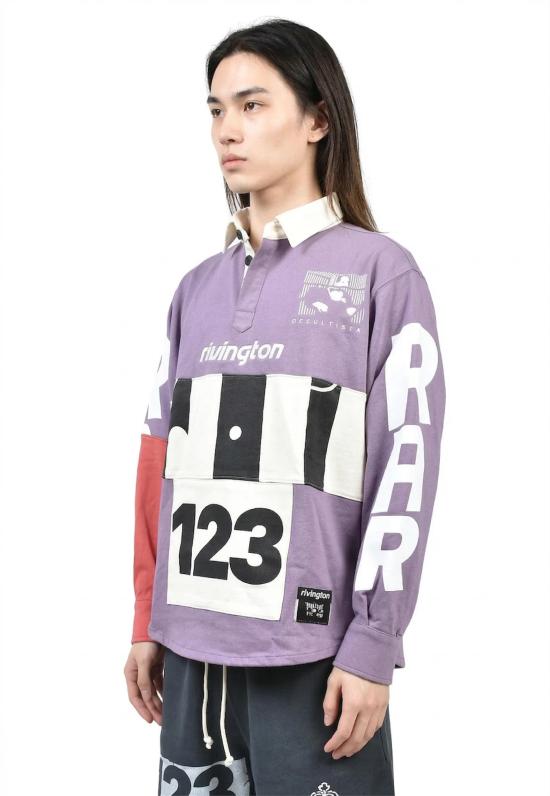 26SS 리빙톤 르아 레비스 123 후드 티셔츠 APOC OP70 PURP - RIVINGTON ROI REBIS 123