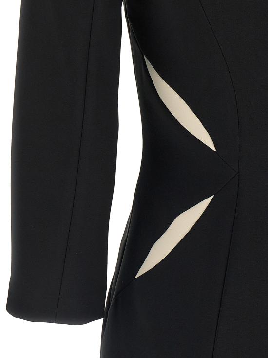 26SS 엘리자베타프랜치 숏 원피스 AB86861E2685 White Black - ELISABETTA FRANCHI