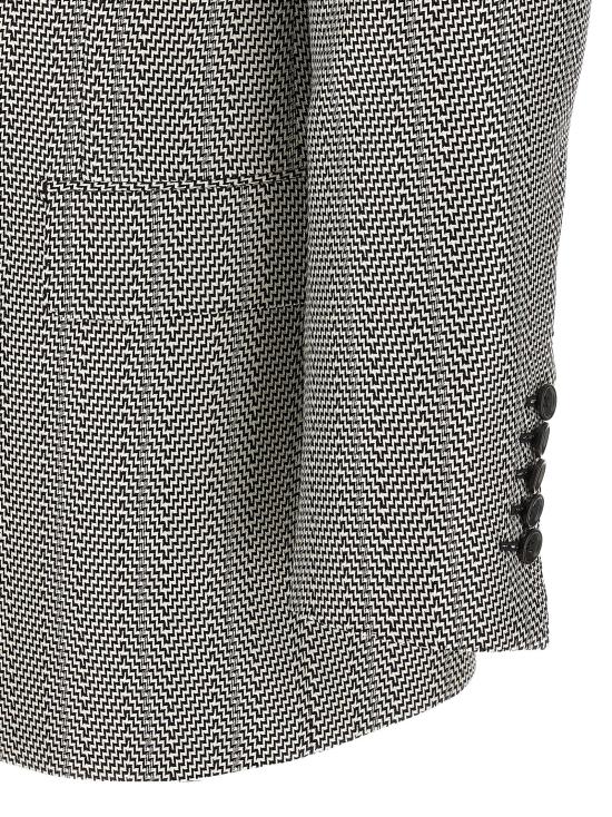 26SS 톰포드 수트 자켓 JLNP02S0269NWA White Black - TOMFORD