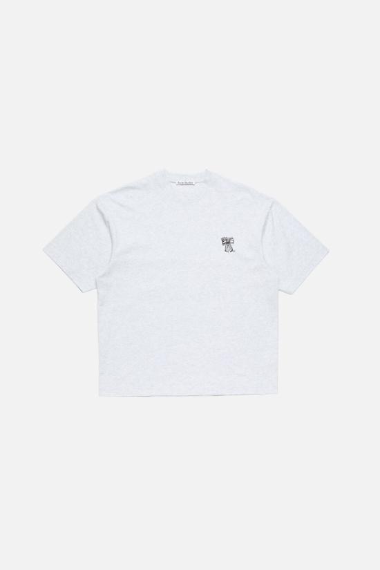 26SS 아크네 스튜디오 로고 티셔츠 CL0458 885 NAVY BLUE DOM