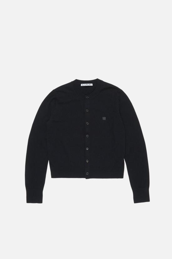 26SS 아크네 스튜디오 피티드 가디건 야크 울 A60657 900 BLACK DOM